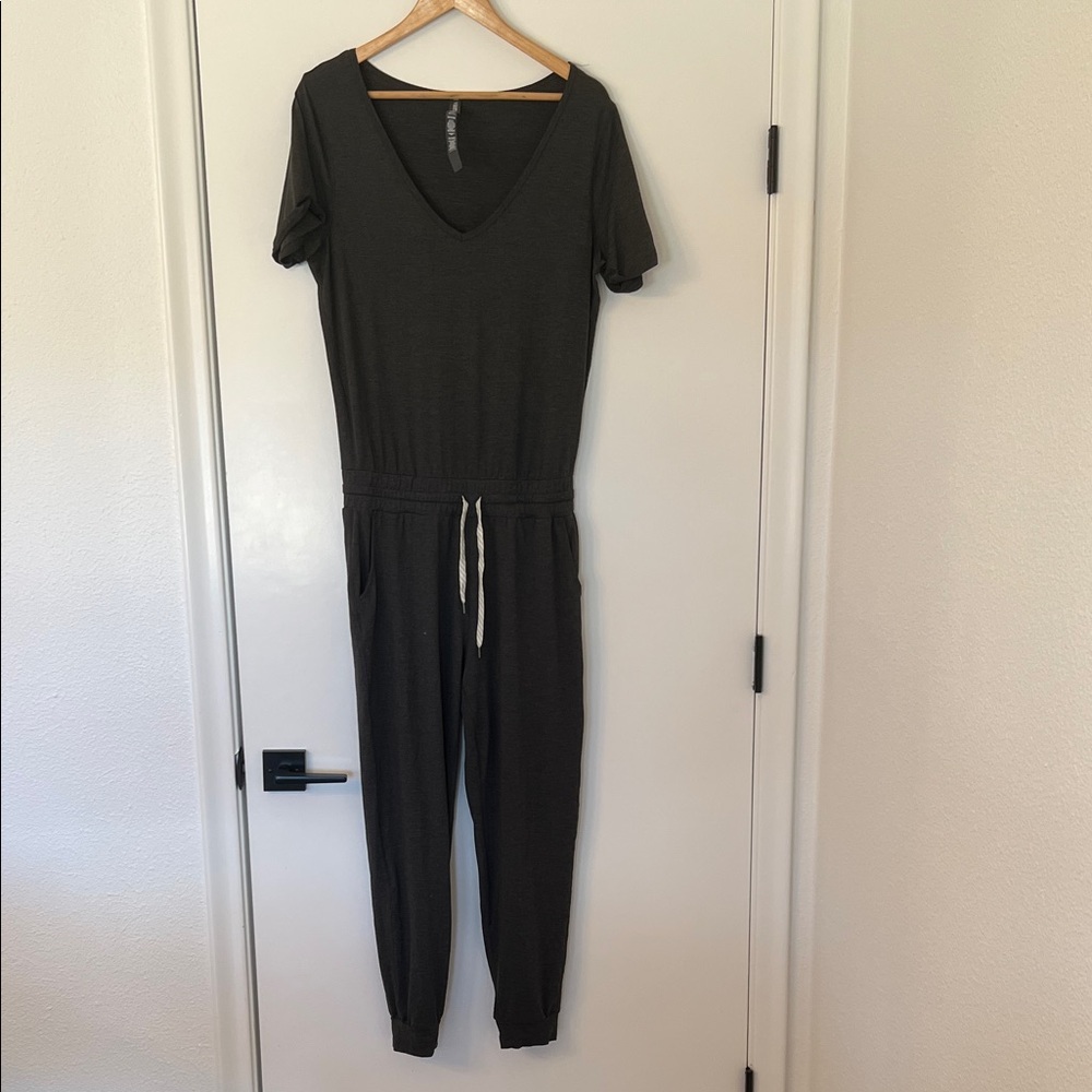 Gray Vuori V-Neck Jumpsuit